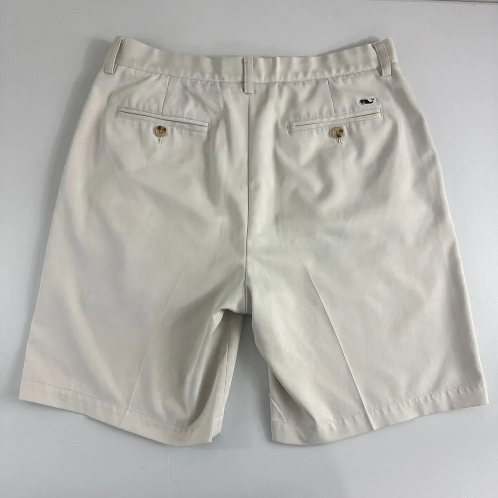 Vineyard Vines Links Shorts Men's 32 Beige Golf Chino Casual Shorts